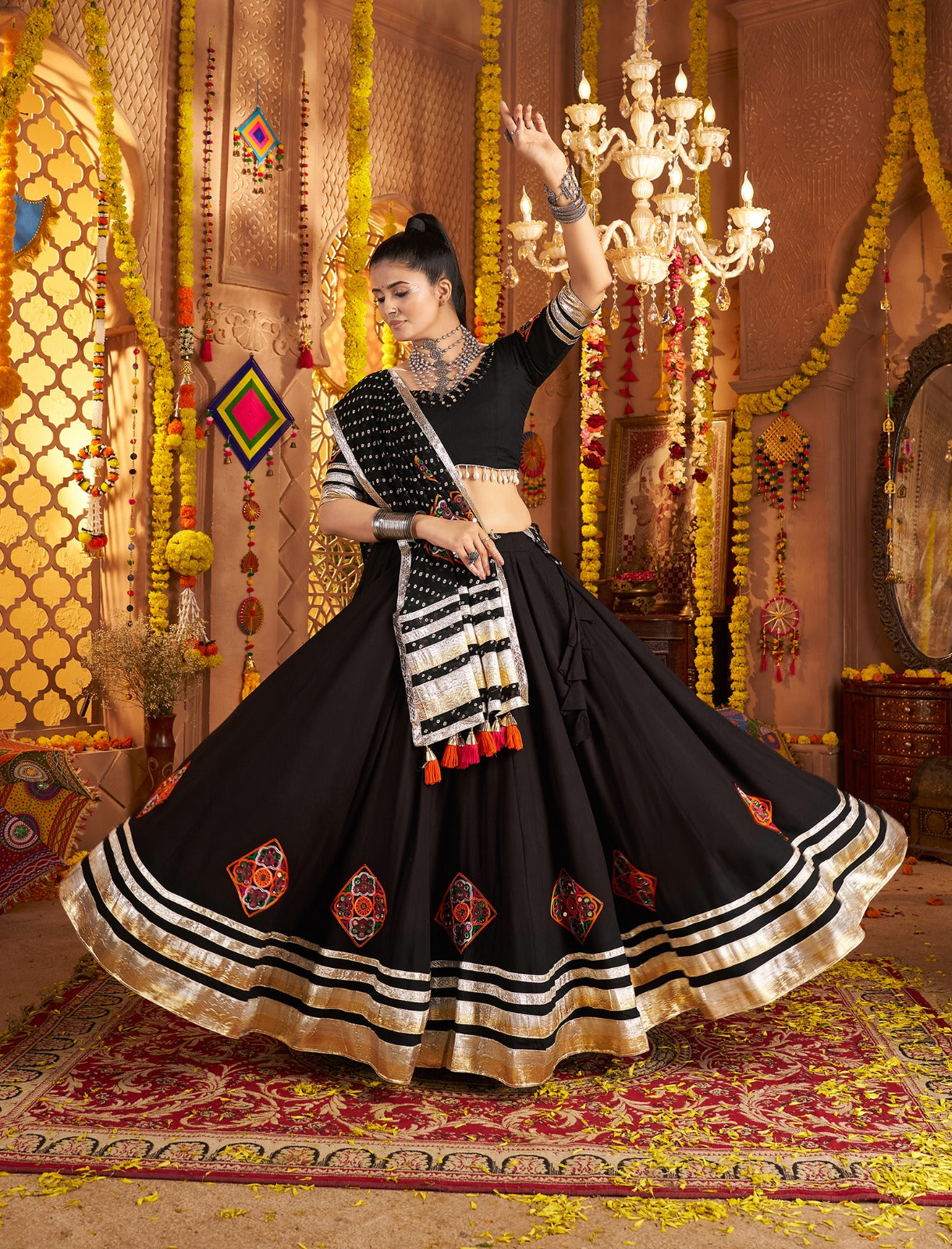 Elegant Black Chaniya Choli for Garba | Women Navratri Collection | Canada