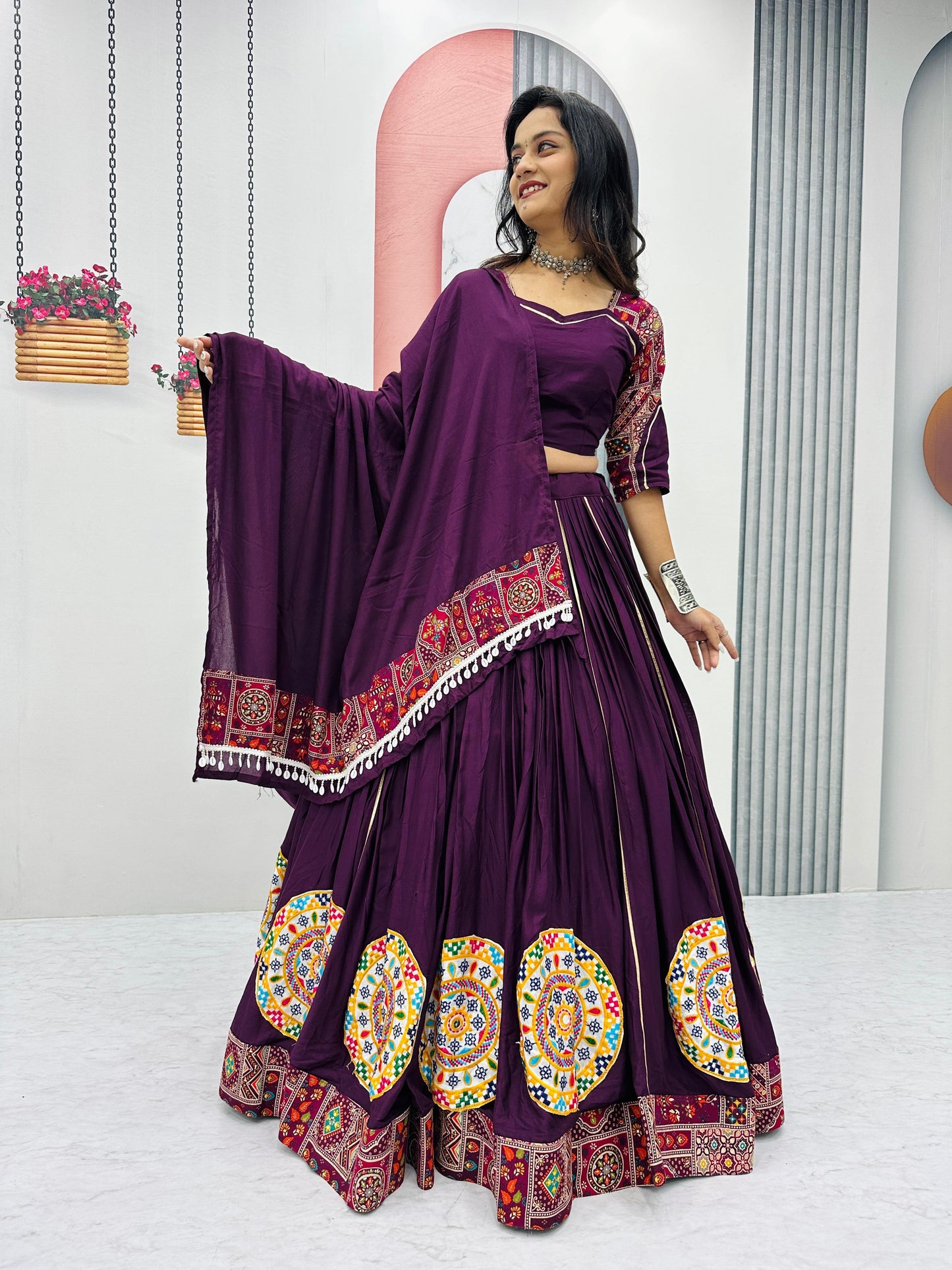 Head-to-Toe Gamathi Work Cotton chaniya Choli for Navratri canada | Ready-to-Wear | Pashchim Kitchener