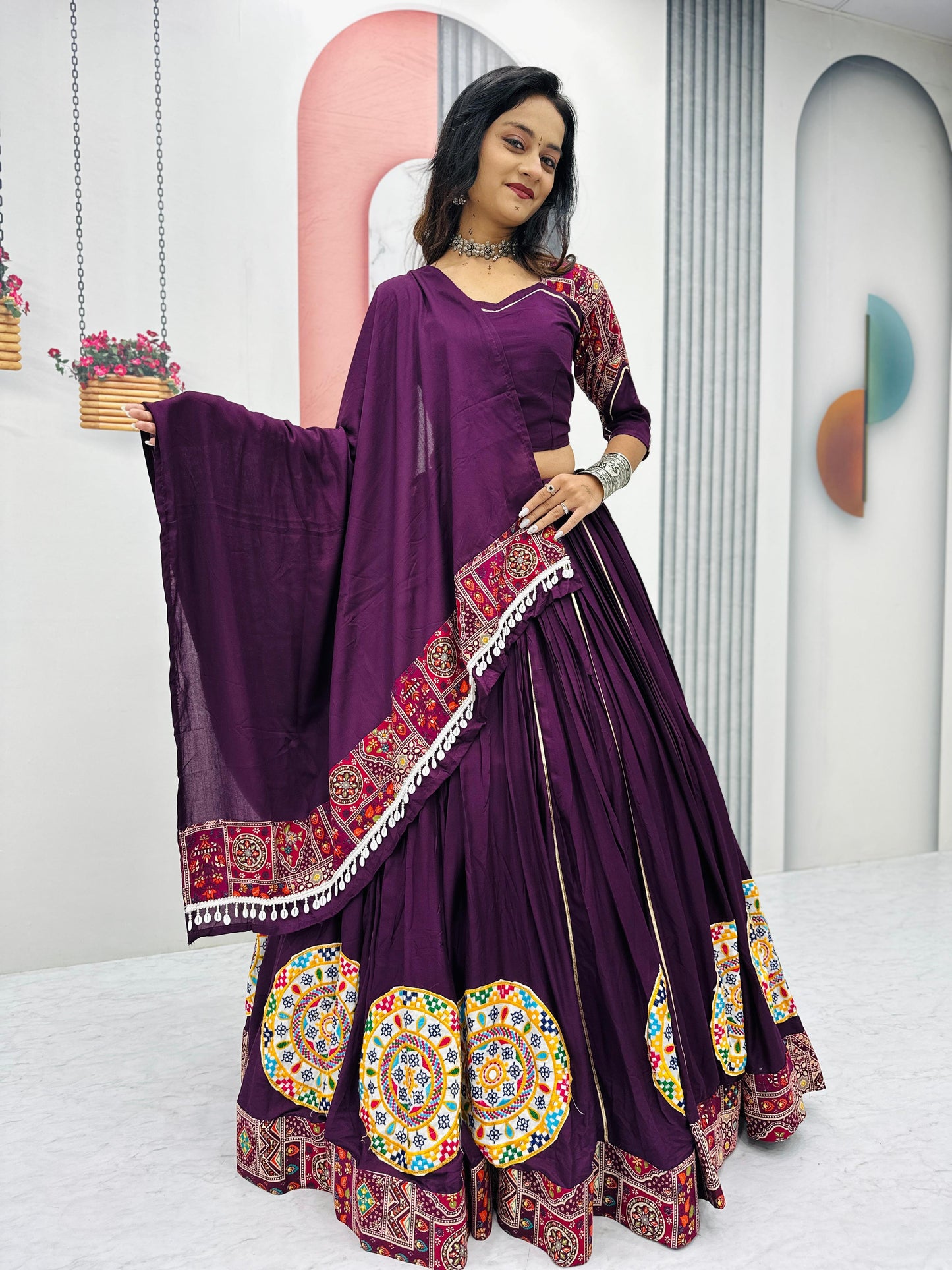 Head-to-Toe Gamathi Work Cotton chaniya Choli for Navratri canada | Ready-to-Wear | Pashchim Kitchener