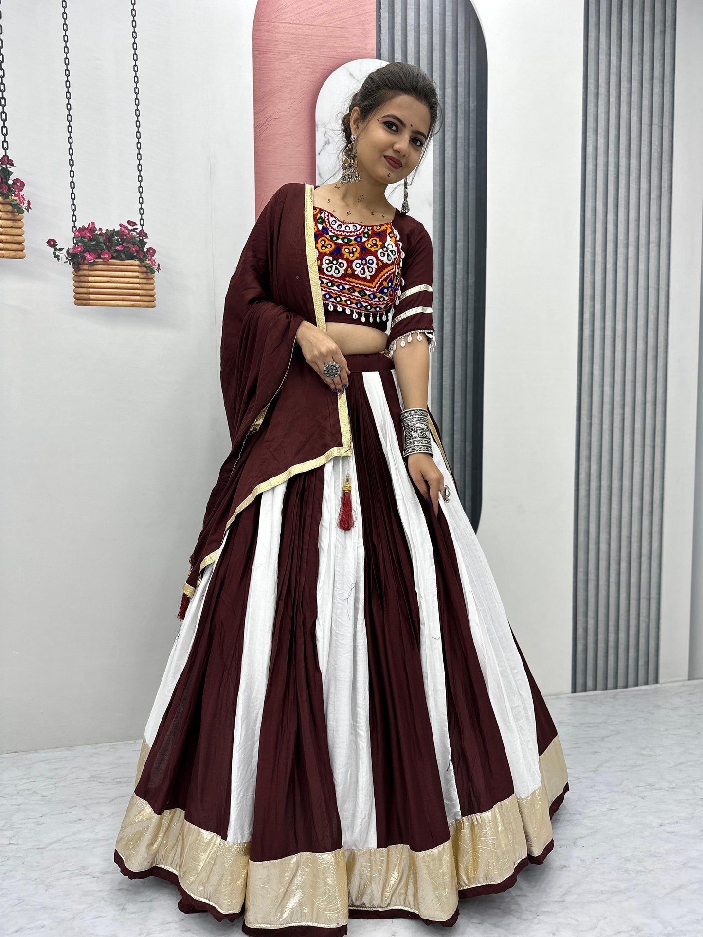 Authentic Gamathi Work Cotton Lehenga Choli | Ready-to-Wear Garba Dress | Canada
