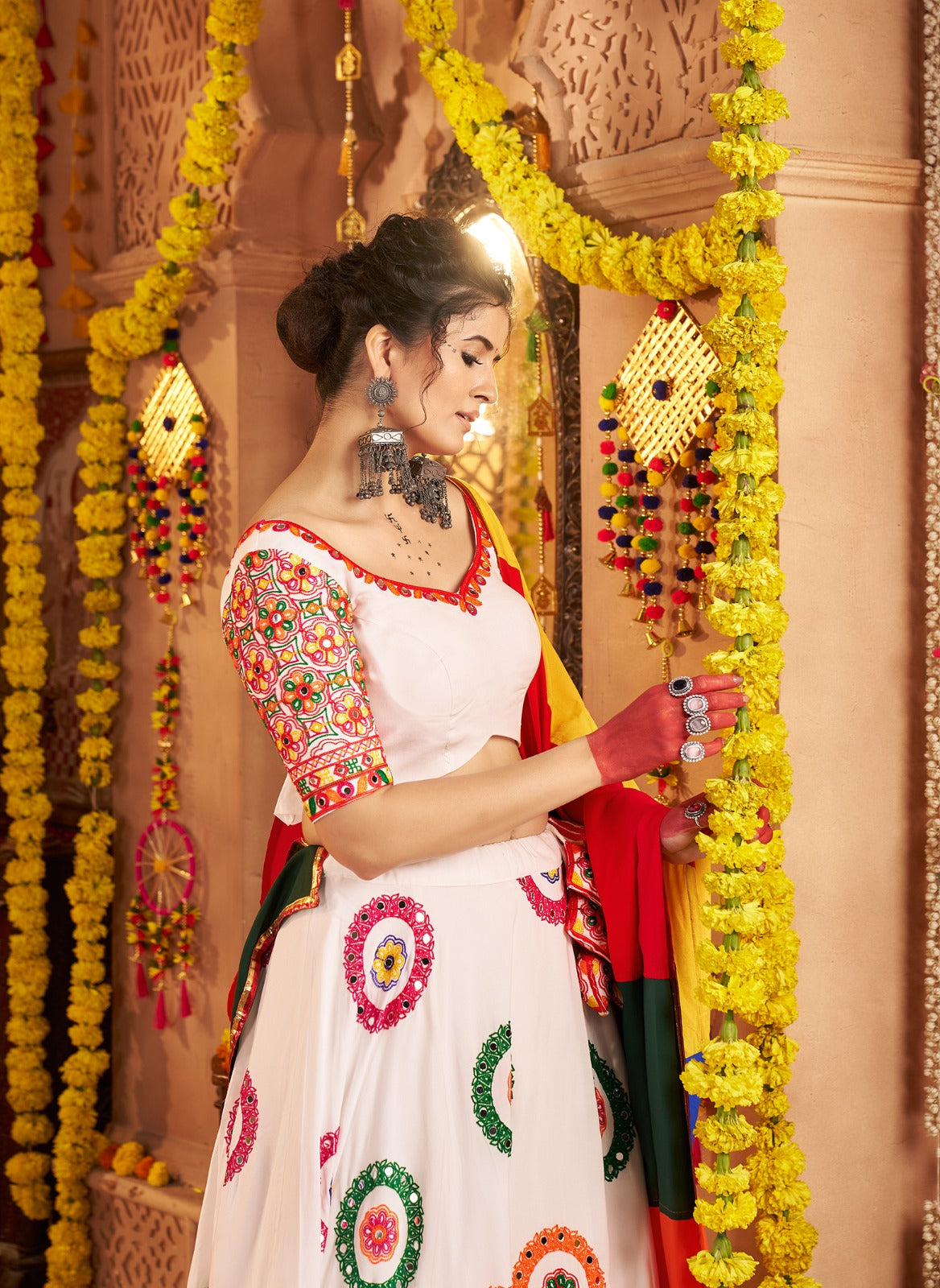 The Ultimate 8-Meter Flair Garba Chaniya Choli | Ready-to-Wear & Mirror Work | Pashchim Canada