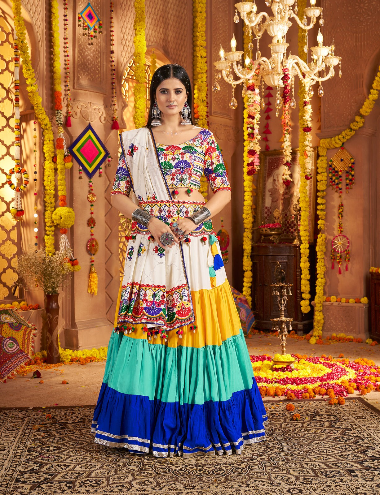 The "Rangoli Dream" Chaniya Choli | Pre-Order for Navratri in Canada