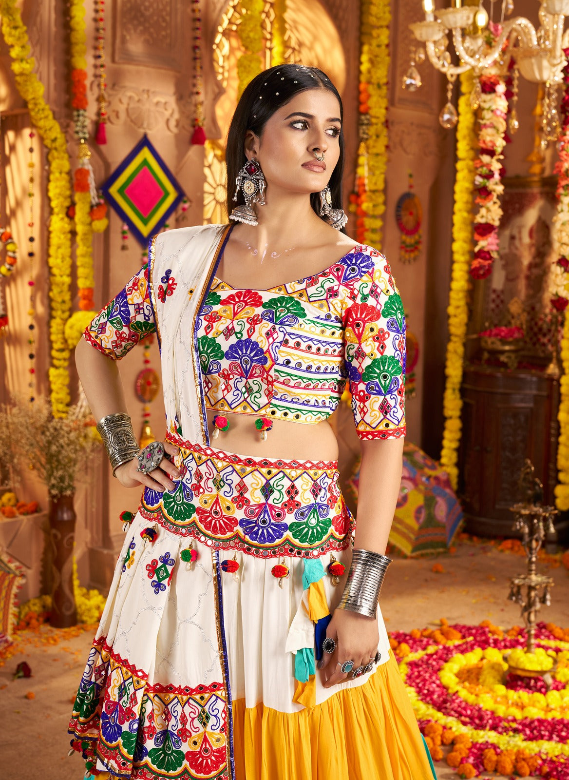 The "Rangoli Dream" Chaniya Choli | Pre-Order for Navratri in Canada