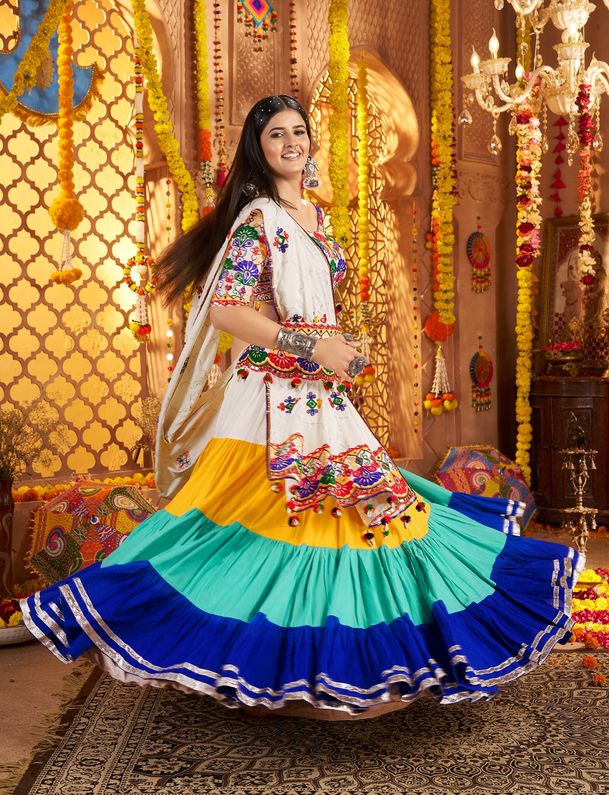 The "Rangoli Dream" Chaniya Choli | Pre-Order for Navratri in Canada