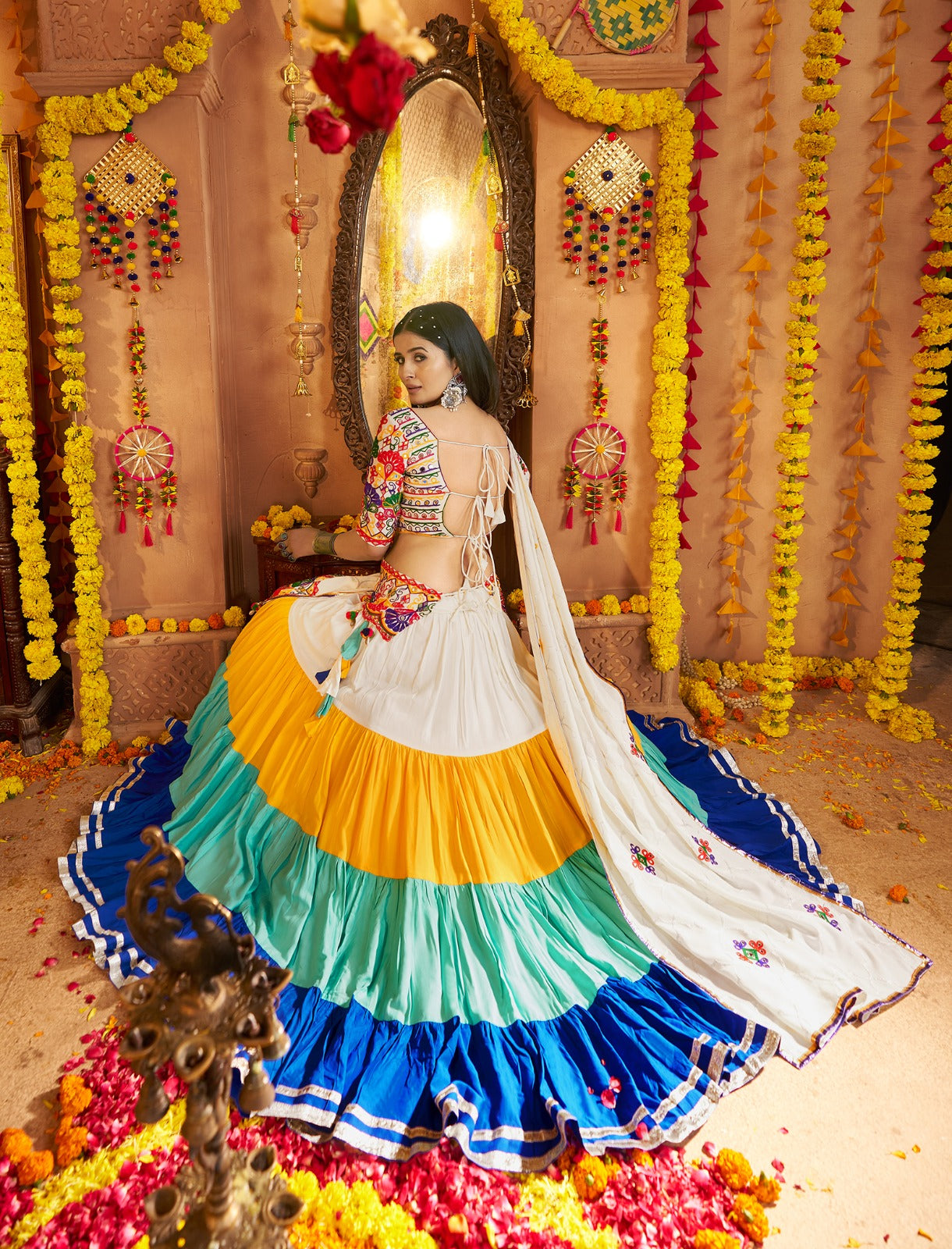 The "Rangoli Dream" Chaniya Choli | Pre-Order for Navratri in Canada