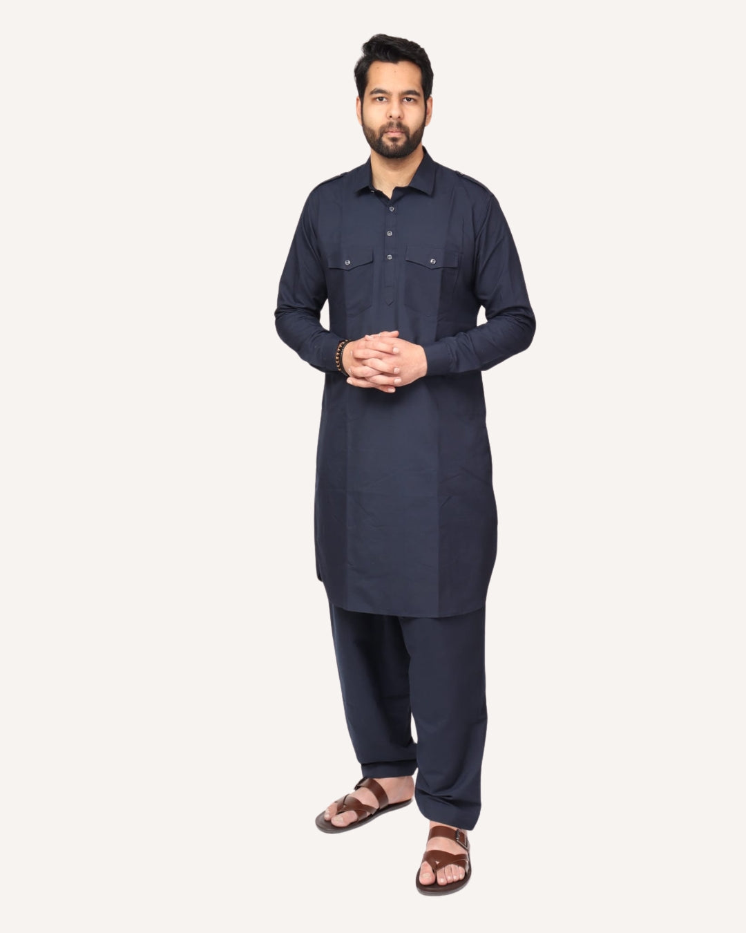 Premium Cotton Salwar Kameez Set in Navy Blue for Eid Ramadan Ramzan Season | Shalwar Kameez Kurta Pyjama Iftar