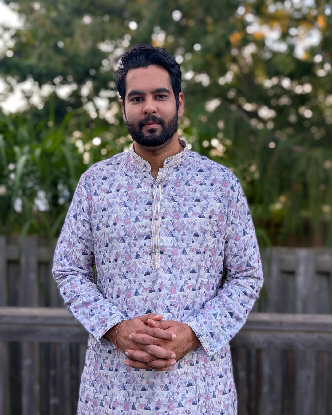 Printed Kurta Pyjama set for Festive Season in Toronto | Purple Kurta Navratri Look | Pashchim Canada