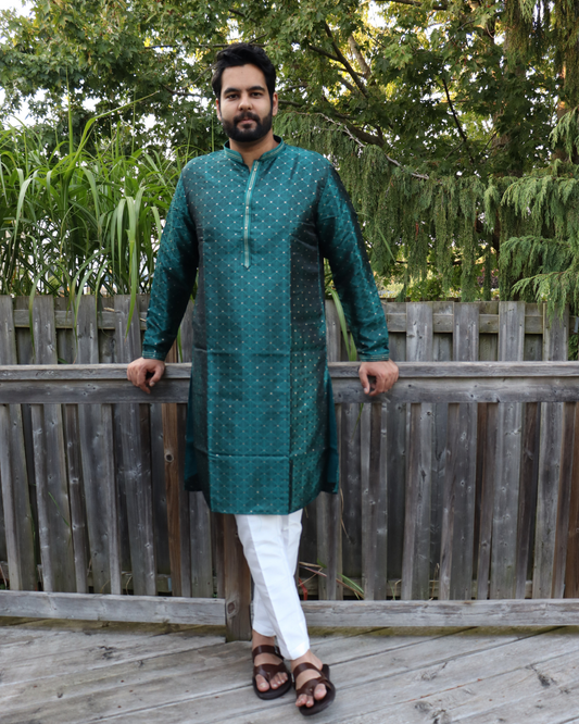 Premium Quality Kurta Pyjama set for Festive Season in Canada | Bottle Green Kurta Look |  Pashchim Kitchener