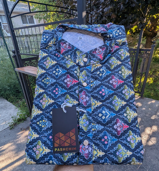 Black Print Kurta for Festive Season in Kitchener (KWC) | Designer Kurta Set | Pashchim Canada