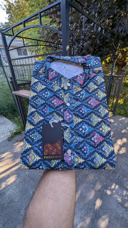 Black Print Kurta for Festive Season in Kitchener (KWC) | Designer Kurta Set | Pashchim Canada