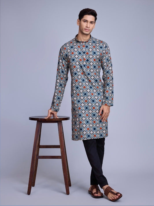 Hatke Multicolor Men Kurta in Cotton