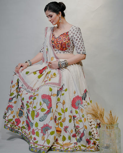 Authentic Gamthi Work Chaniya Choli for Navratri | Pure Cotton Garba Dress in Canada