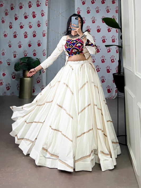 Ultimate Twirl Mirror Work Chaniya Choli for Navratri | 8-Meter Rayon Garba Dress in Canada