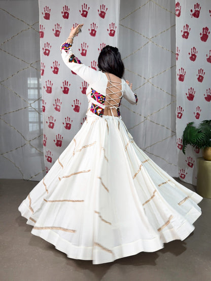 Ultimate Twirl Mirror Work Chaniya Choli for Navratri | 8-Meter Rayon Garba Dress in Canada