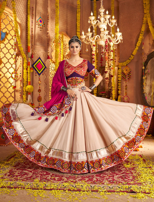 Navratri Chaniya Choli with Statement Jacquard Dupatta | Canada