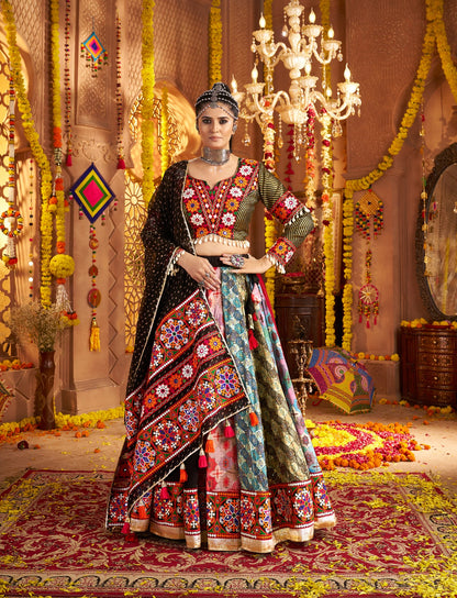 Designer Jacquard Silk Choli & Lehenga | Navratri Outfit Canada
