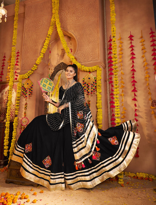 Elegant Black Chaniya Choli for Garba | Women Navratri Collection | Canada