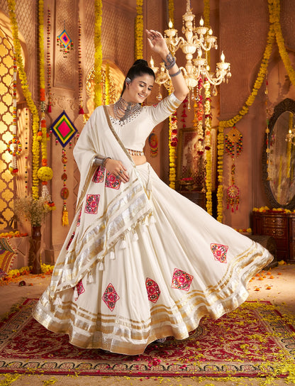 Show-Stopper Mirror Work Navratri Chaniya Choli | 9M Flair | Canada-Wide Shipping