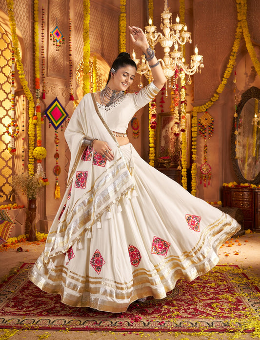 Show-Stopper Mirror Work Navratri Chaniya Choli | 9M Flair | Canada-Wide Shipping