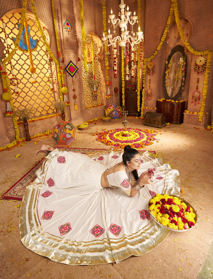 Show-Stopper Mirror Work Navratri Chaniya Choli | 9M Flair | Canada-Wide Shipping