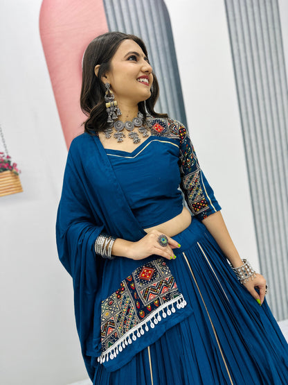 Head-to-Toe Gamathi Work Cotton Chaniya Choli | Ready-to-Wear | Pashchim Canada