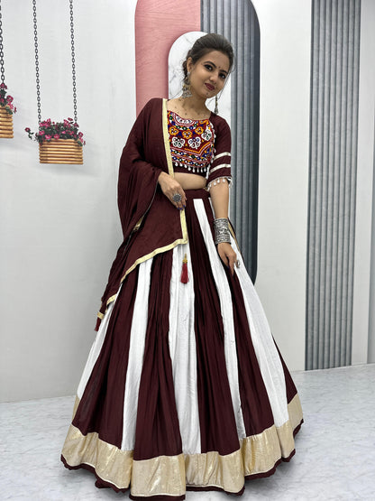 Authentic Gamathi Work Cotton Lehenga Choli | Ready-to-Wear Garba Dress | Canada