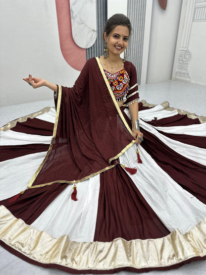 Authentic Gamathi Work Cotton Lehenga Choli | Ready-to-Wear Garba Dress | Canada