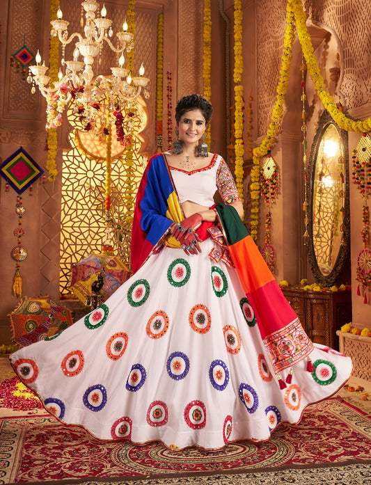 The Ultimate 8-Meter Flair Garba Chaniya Choli | Ready-to-Wear & Mirror Work | Pashchim Canada