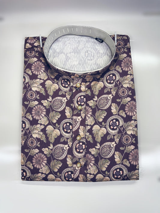 Flower Printed Kurta Pyjama set for Festive Season in Kitchener | Navratri Look | Pashchim Canada