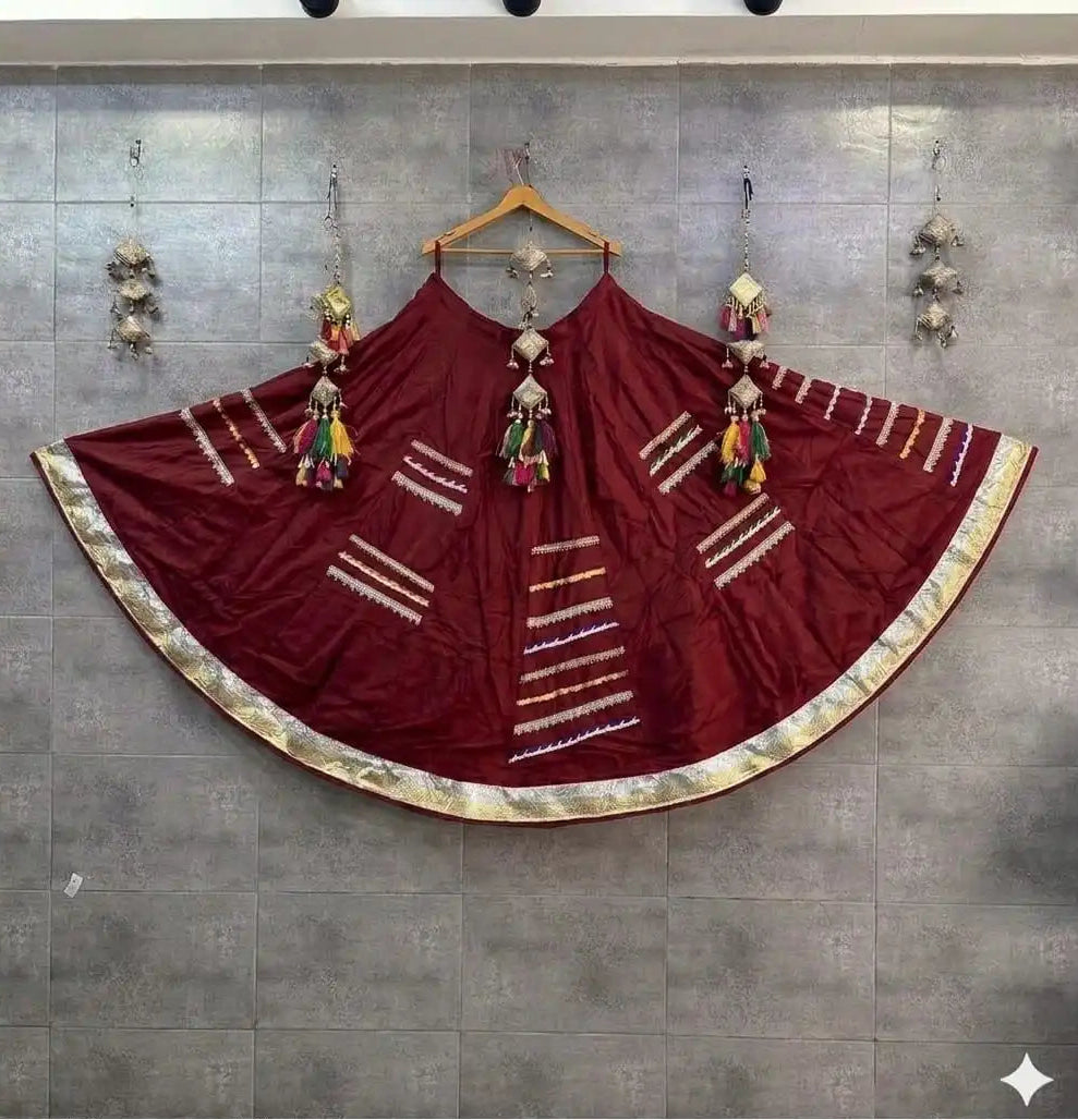 Pure Rayon Cotton Silk Chaniya Choli – 6-Meter Navratri Garba Lehenga | Calgary, Halifax & Canada