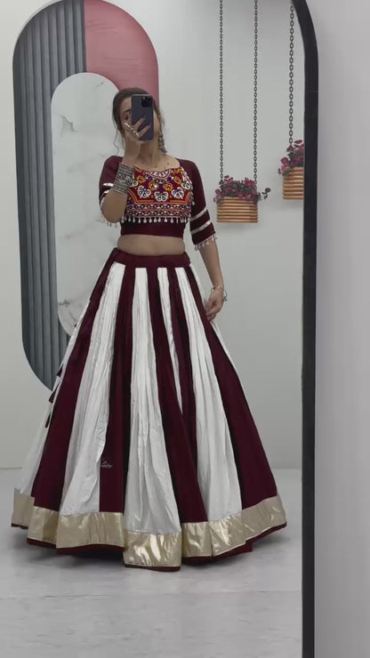 Authentic Gamathi Work Cotton Lehenga Choli | Ready-to-Wear Garba Dress | Canada