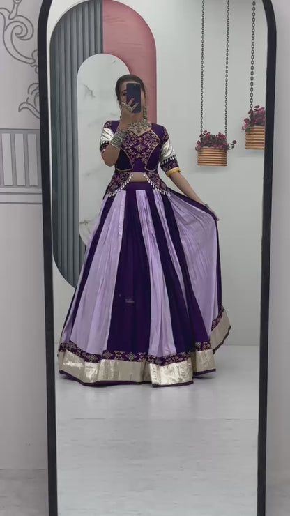 Pure Cotton Navratri Chaniya Choli | Lumpi Lace Border | Ready-to-Wear Canada