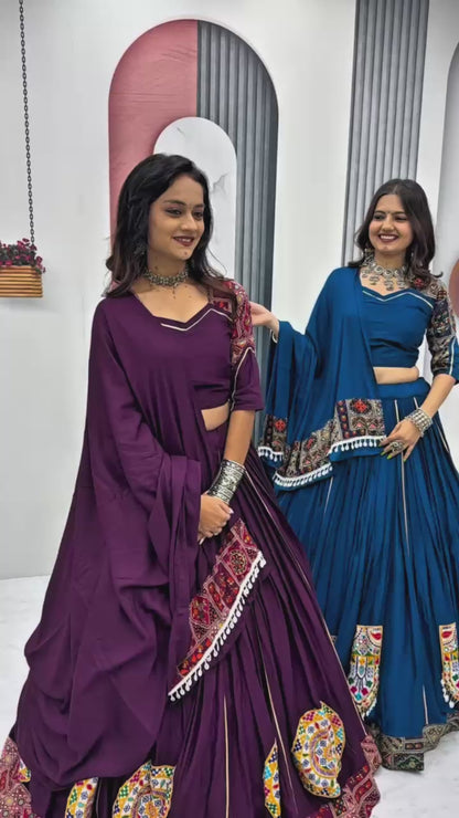 Head-to-Toe Gamathi Work Cotton Chaniya Choli | Ready-to-Wear | Pashchim Canada