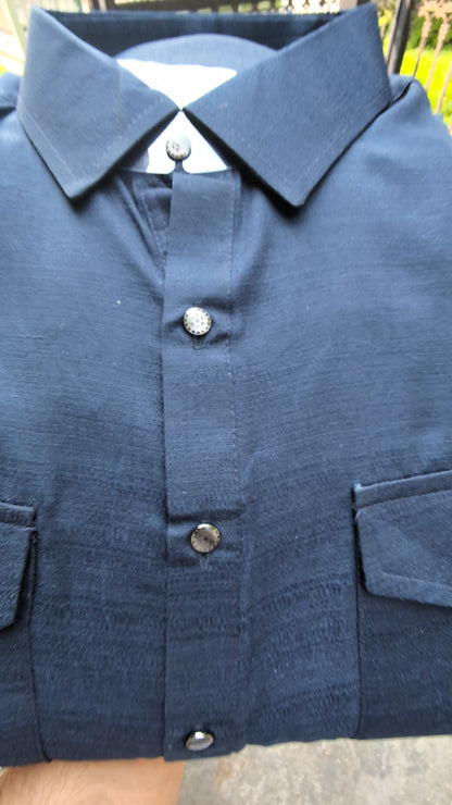 Premium Cotton Salwar Kameez Set in Navy Blue for Eid Ramadan Ramzan Season | Shalwar Kameez Kurta Pyjama Iftar