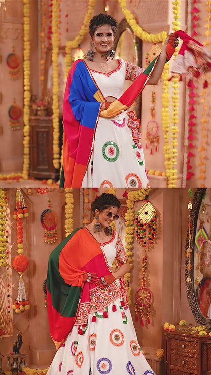 The Ultimate 8-Meter Flair Garba Chaniya Choli | Ready-to-Wear & Mirror Work | Pashchim Canada